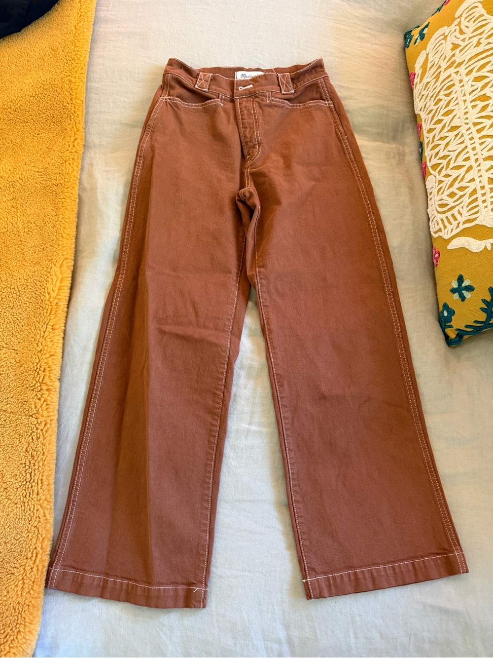 Madewell petite emmett 2.0 wide leg pants garment dye